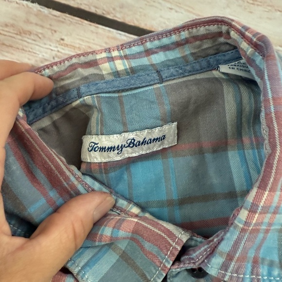 Tommy Bahama Men's Size Large Fresno Plaid Button Down Shirt Retail $138 - Picture 5 of 9